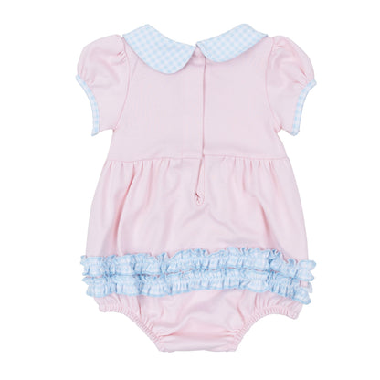 Magnolia Baby Boutique Pumpkin Applique Collared Ruffle Bubble