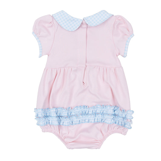 Magnolia Baby Boutique Pumpkin Applique Collared Ruffle Bubble