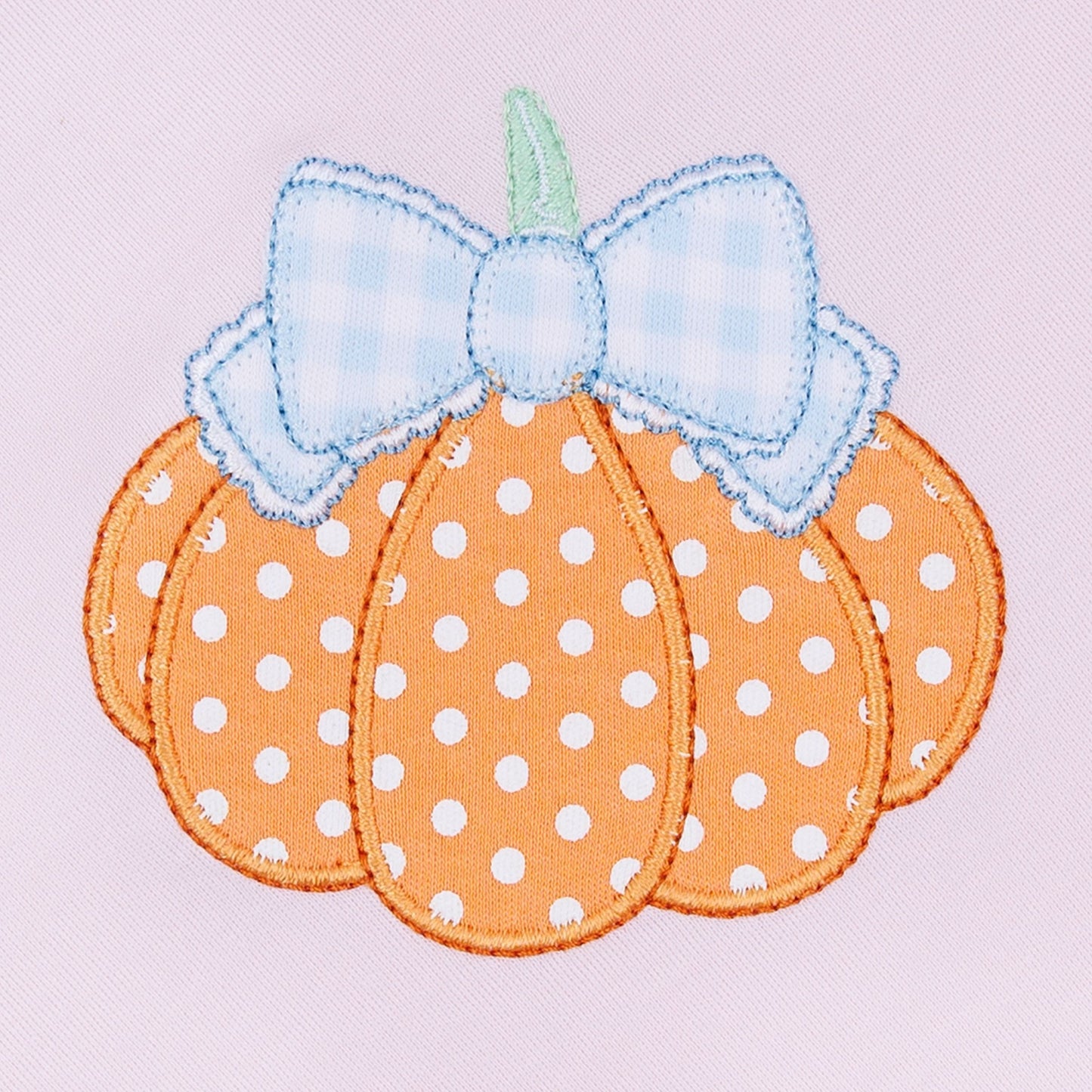 Magnolia Baby Boutique Pumpkin Applique Collared Ruffle Bubble
