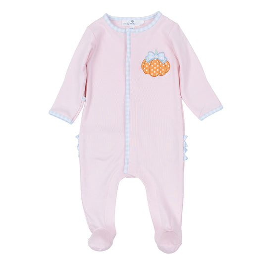 Magnolia Baby Bowtique Applique Ruffle Footie