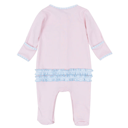 Magnolia Baby Bowtique Applique Ruffle Footie