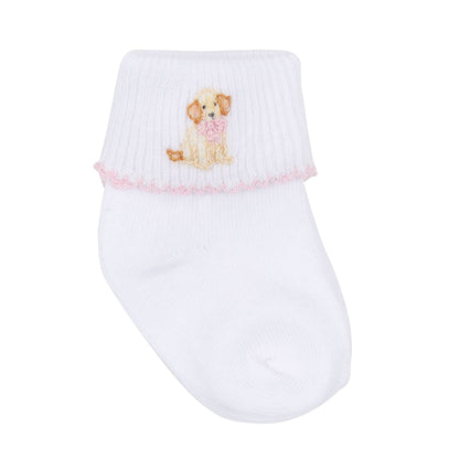 Sweet Golden Diaper Cover Set with Socks - Pink
