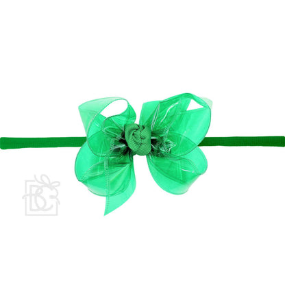 Beyond Creations, LLC - 4.5" WATERPROOF BOW W/ PANTYHOSE HEADBAND