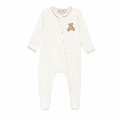Magnolia Baby Bear Hugs Footie - Dusty Rose