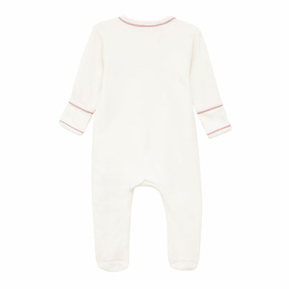 Magnolia Baby Bear Hugs Footie - Dusty Rose