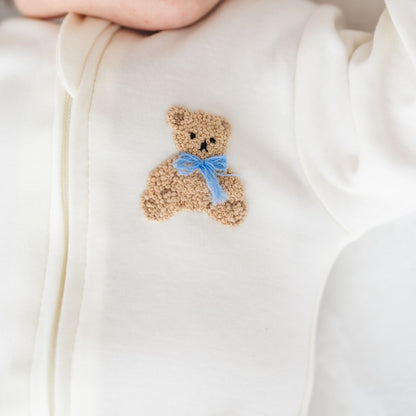 Magnolia Baby Bear Hugs Zip Footie - Sky Blue