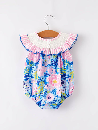 Rylee Faith Designs - “I ❤ MAMA”Embroidery Smocking Baby Girls Bubble