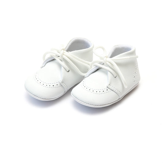 L'Amour Benny Lace Up Baby Bootie Shoe - White