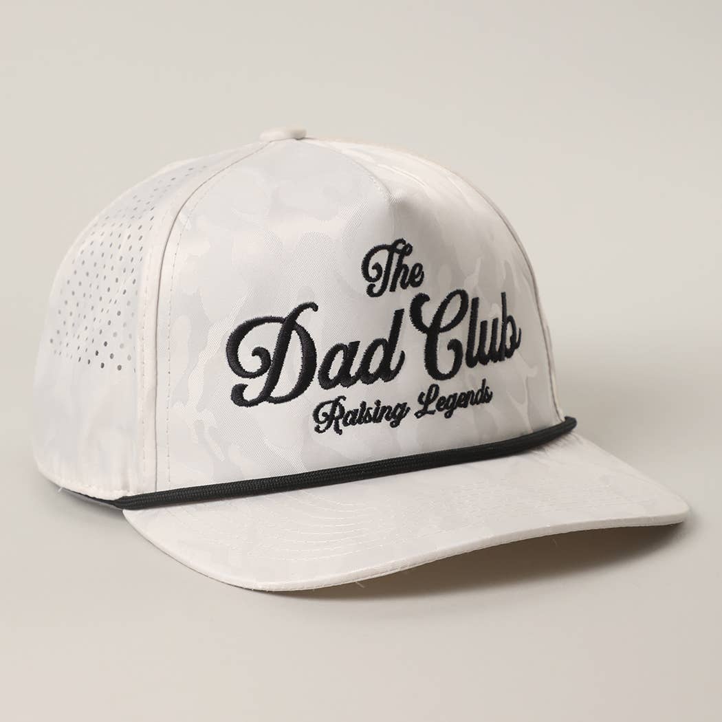 Fashion City - THE DAD CLUB Embroidered White Camo Trucker Hat