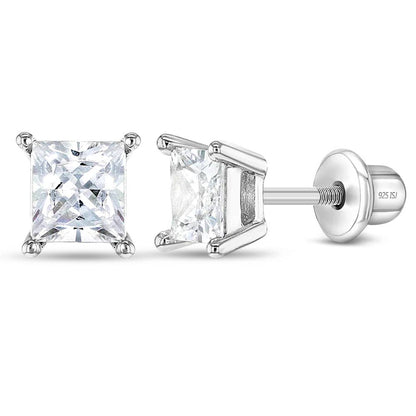 In Season Jewelry - Solitaire 2mm-5mm Baby / Toddler Earrings - Sterling Silver