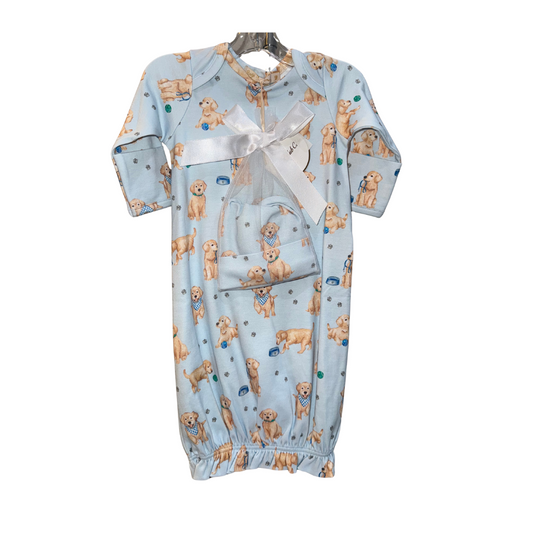 Baby Club Chic Puppy Adventures Boy Gown and Hat