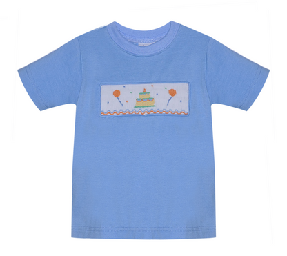 Remember Nguyen Houston Blue Shirt - Smocked Birthday