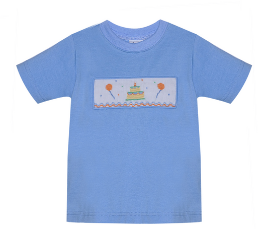Remember Nguyen Houston Blue Shirt - Smocked Birthday