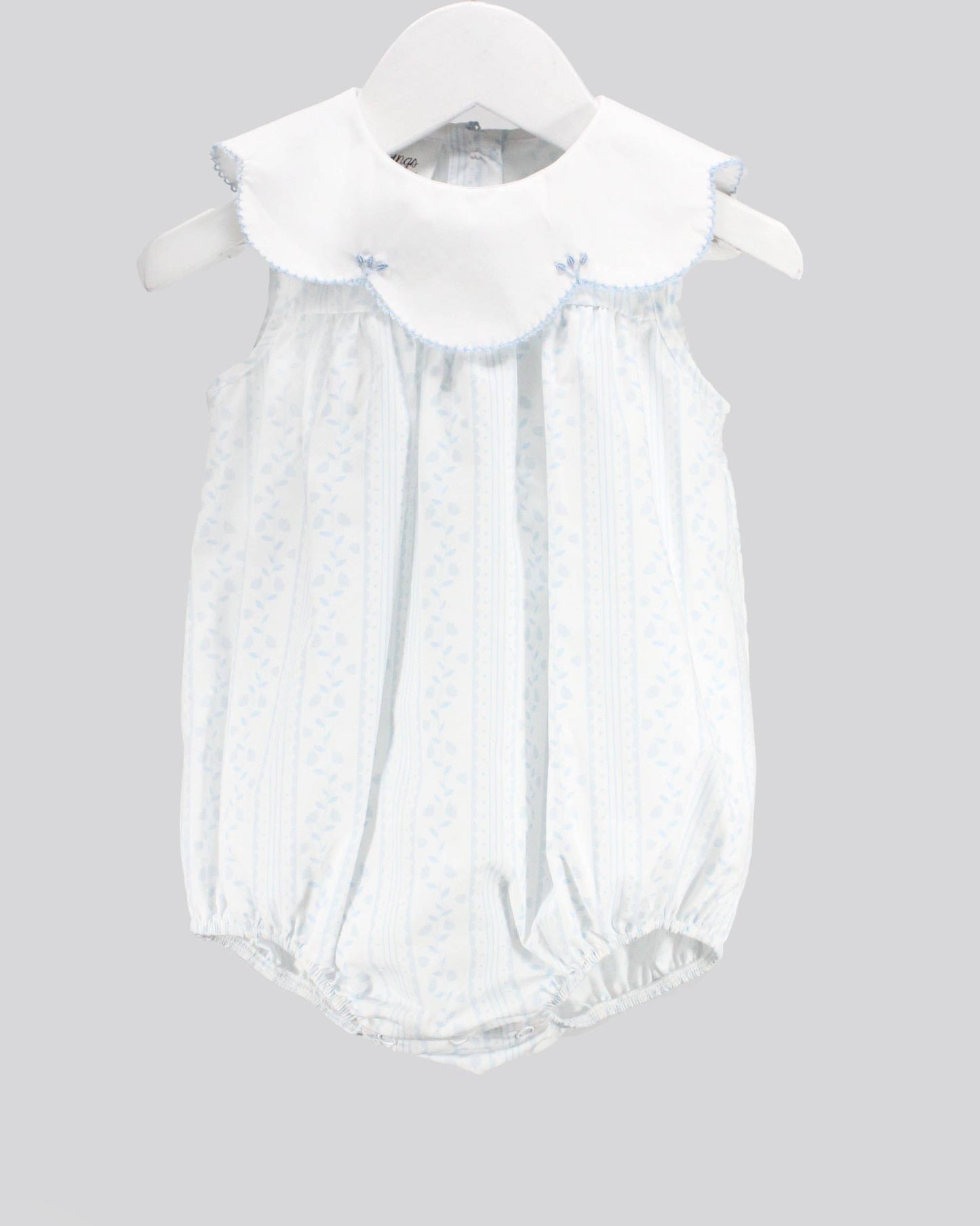 Baby Blessings Clothing - Scalloped Blue Aria Bubble