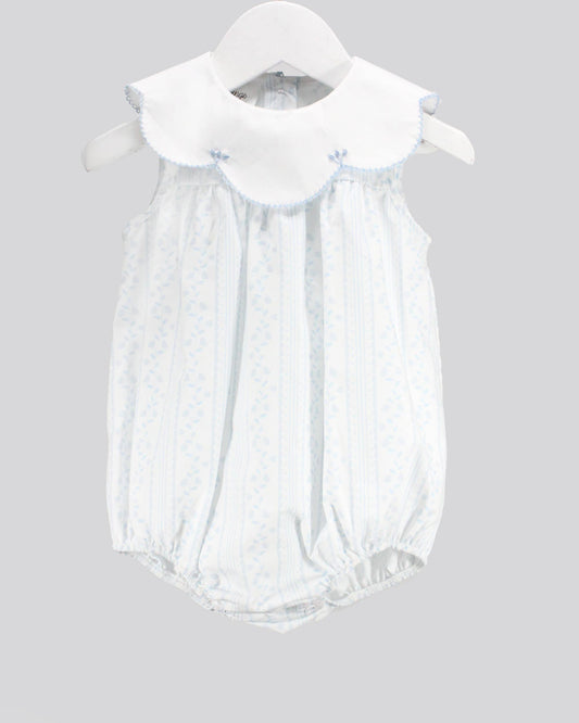 Baby Blessings Clothing - Scalloped Blue Aria Bubble