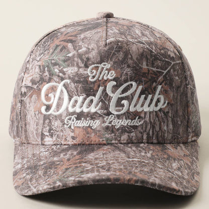 Fashion City - THE DAD CLUB RAISING LEGENDS Embroidery Camo Trucker Hat