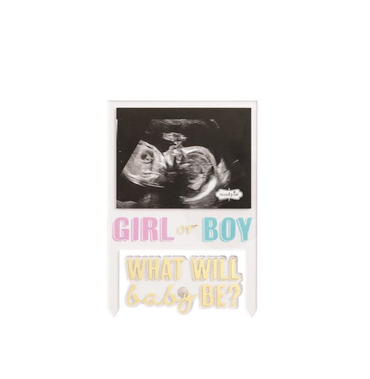 Mudpie Girl/Boy Ultrasound Cake Topper