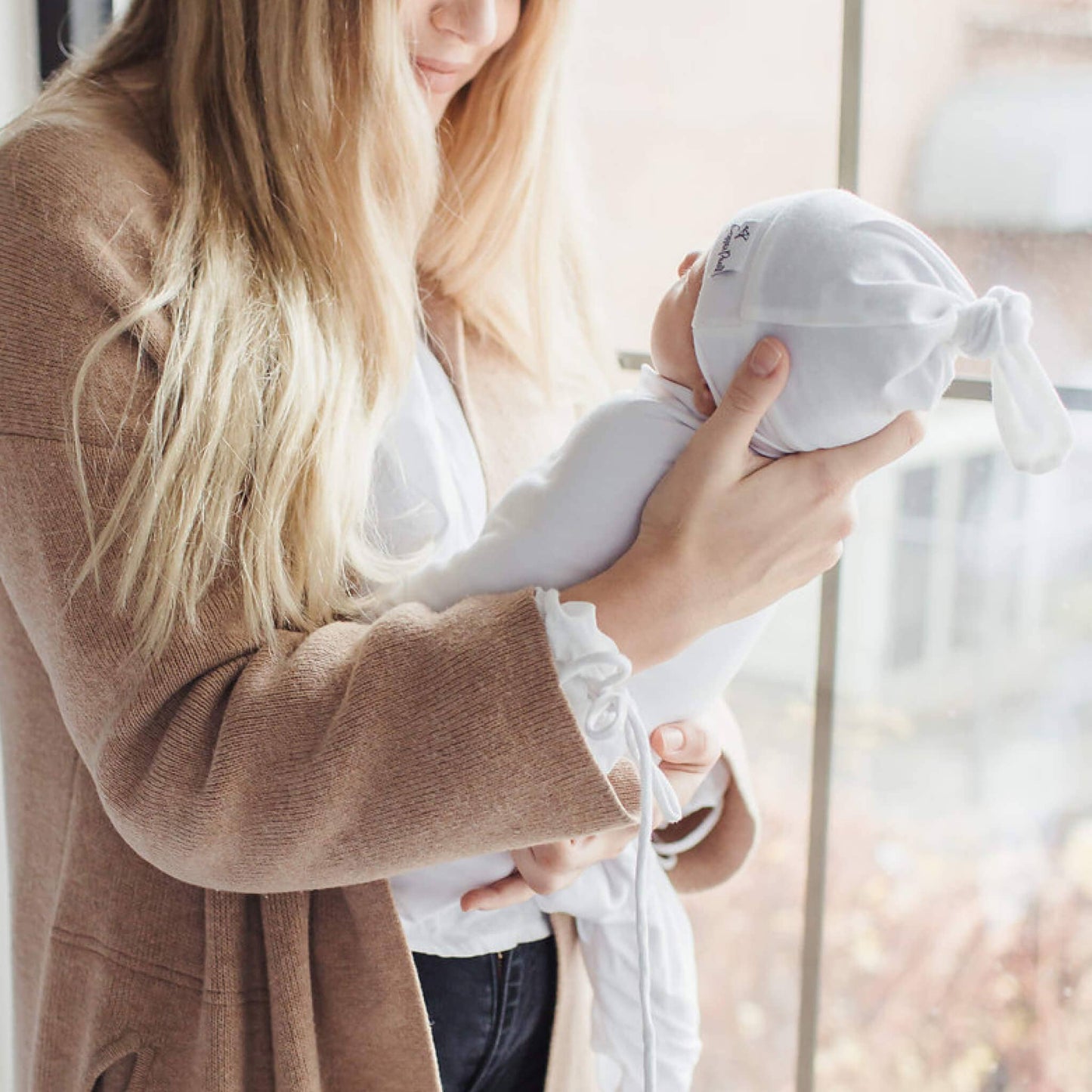 Copper Pearl - Knit Swaddle Blanket - Dove