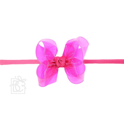 Beyond Creations, LLC - 4.5" WATERPROOF BOW W/ PANTYHOSE HEADBAND