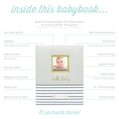 Hello Baby Memory Baby Book: Gray