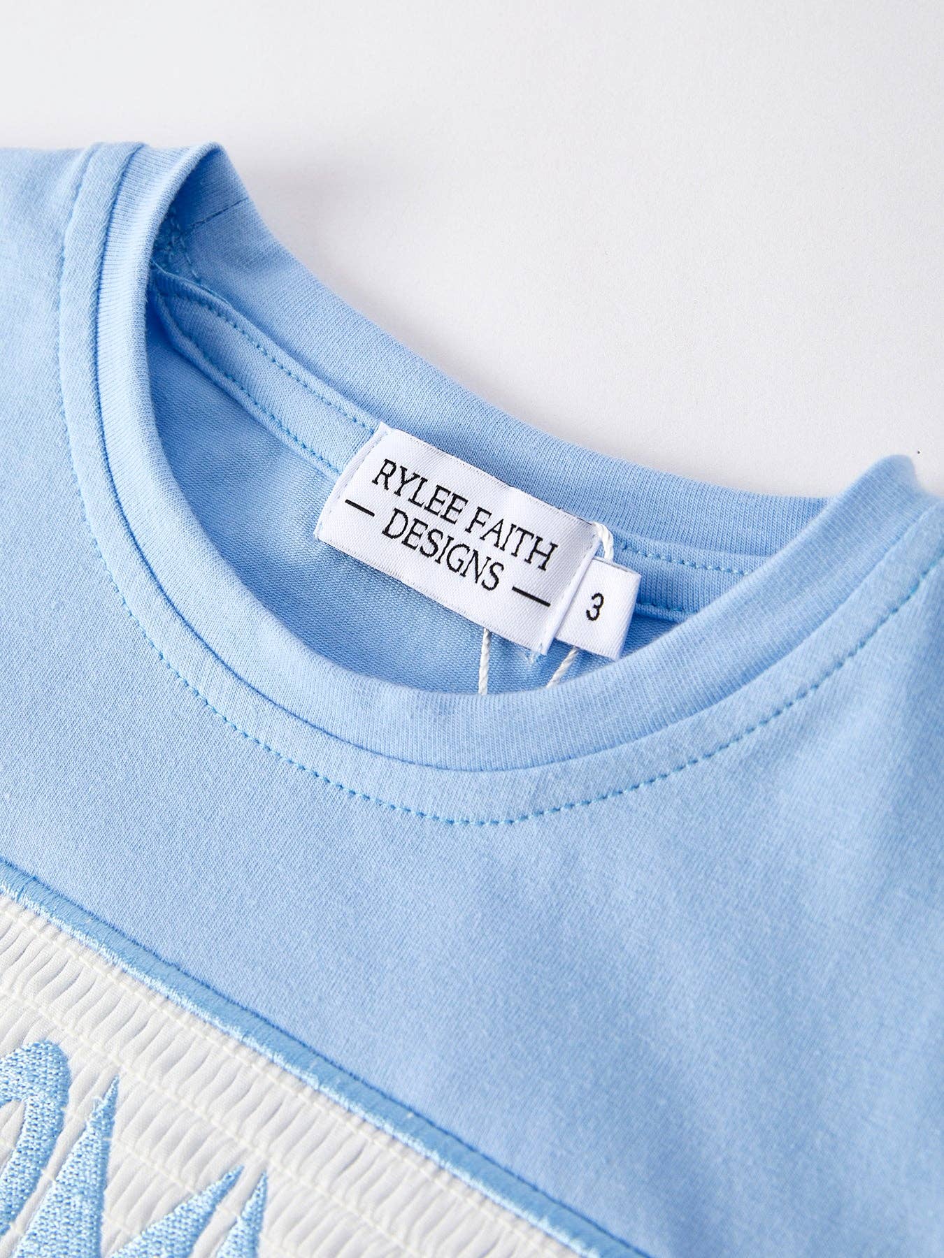 Rylee Faith Designs - "I ❤ MOMMY" Embroidery Smocking Baby Boys Striped Shorts Set