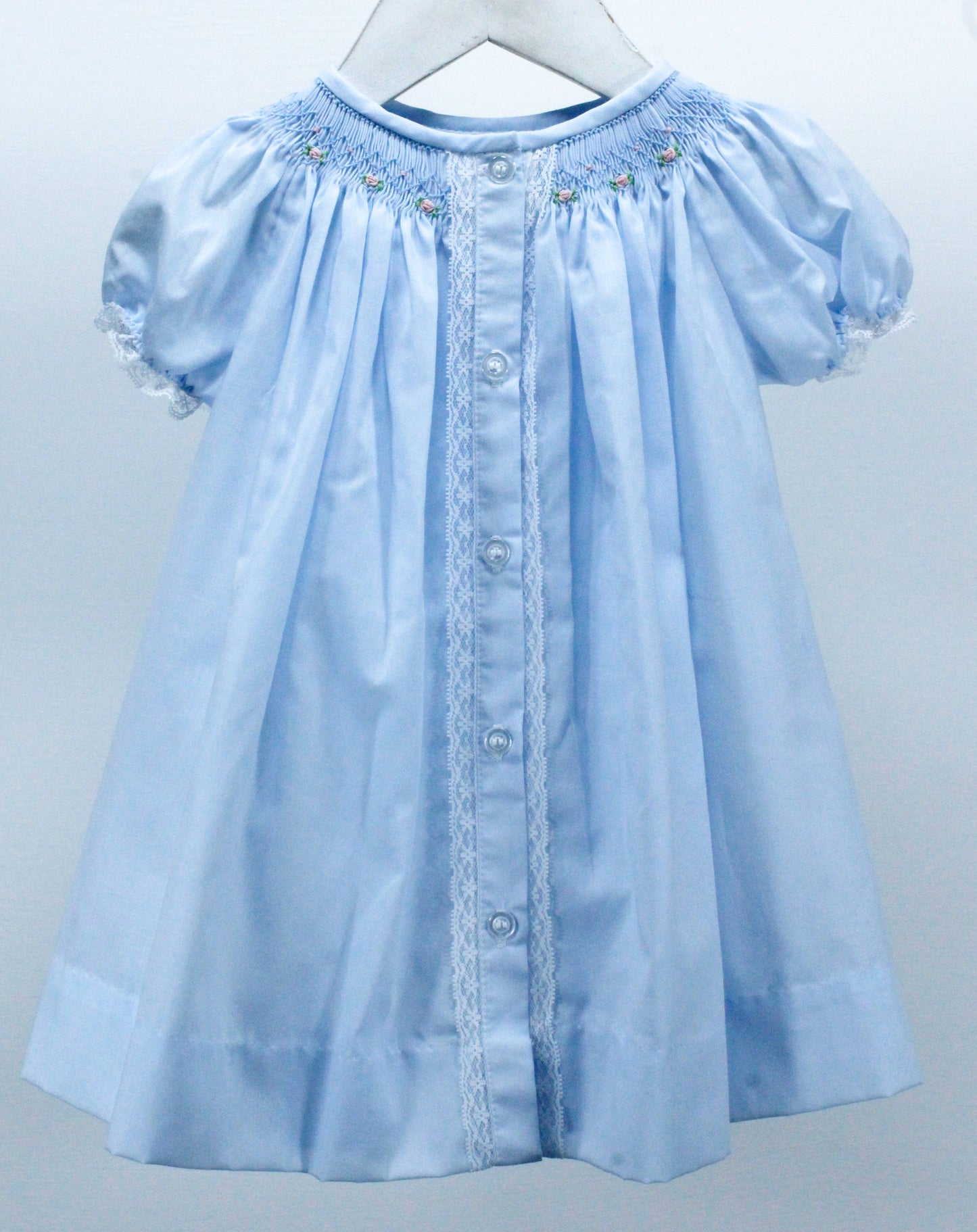 Baby Blessings Clothing - Blue Geometric Flowers Sophia Dress Classic