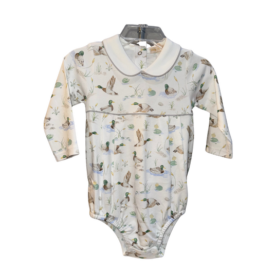 Baby Club Chic - Mallard Ducks Bubble with Round Collar