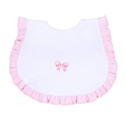 Magnolia Baby - Baby Bows Emb Ruffle Bib