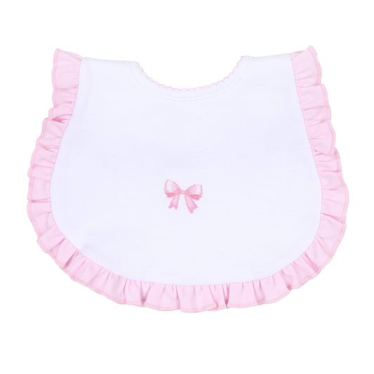 Magnolia Baby - Baby Bows Emb Ruffle Bib