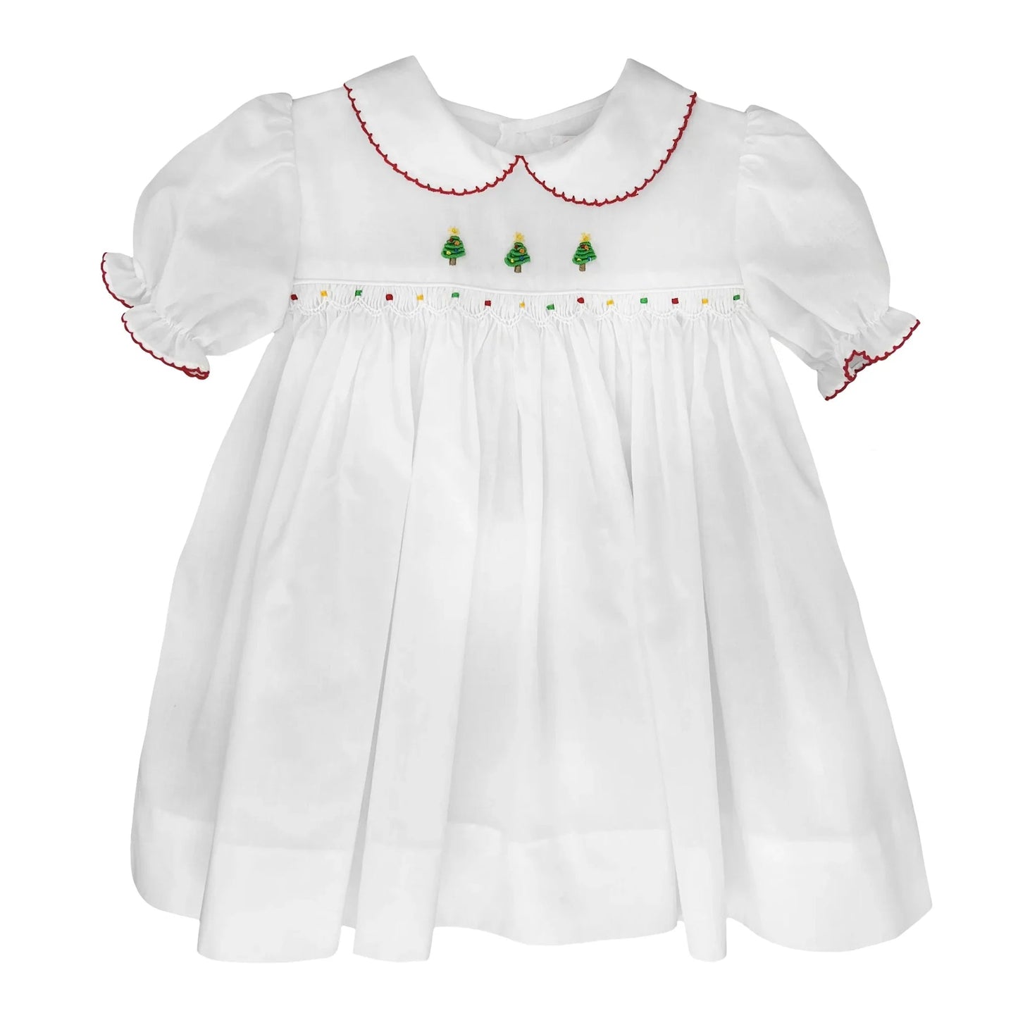 Petit Ami Christmas Embroidered Dress