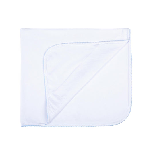 Magnolia Baby Blessed Smocked Receiving Blanket - Blue