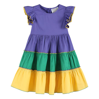 Lil Cactus - Purple, Green and Gold Mardi Gras Dress