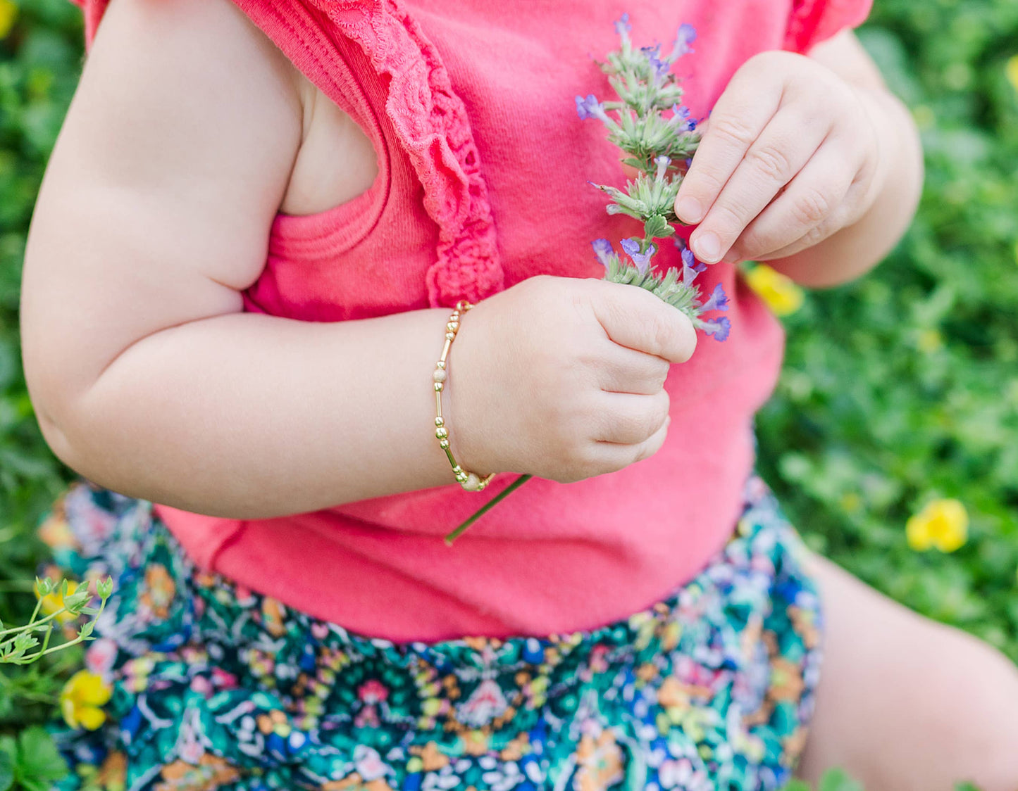 Cherished Moments - Little Girls 14K Gold-Plated Bracelet with Stardust Beads