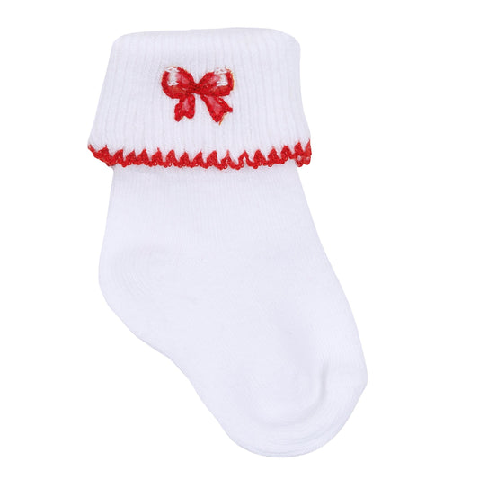 Magnolia Baby Scarlett Bows Embroidered Socks