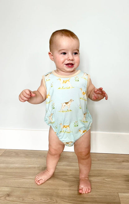 Sweet Bay Clothing - Hunting Dogs Bubble Romper