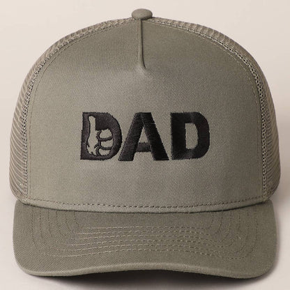 Fashion City - Thumbs Up Dad Father's Day Gift Mesh Back Embroidered Cap