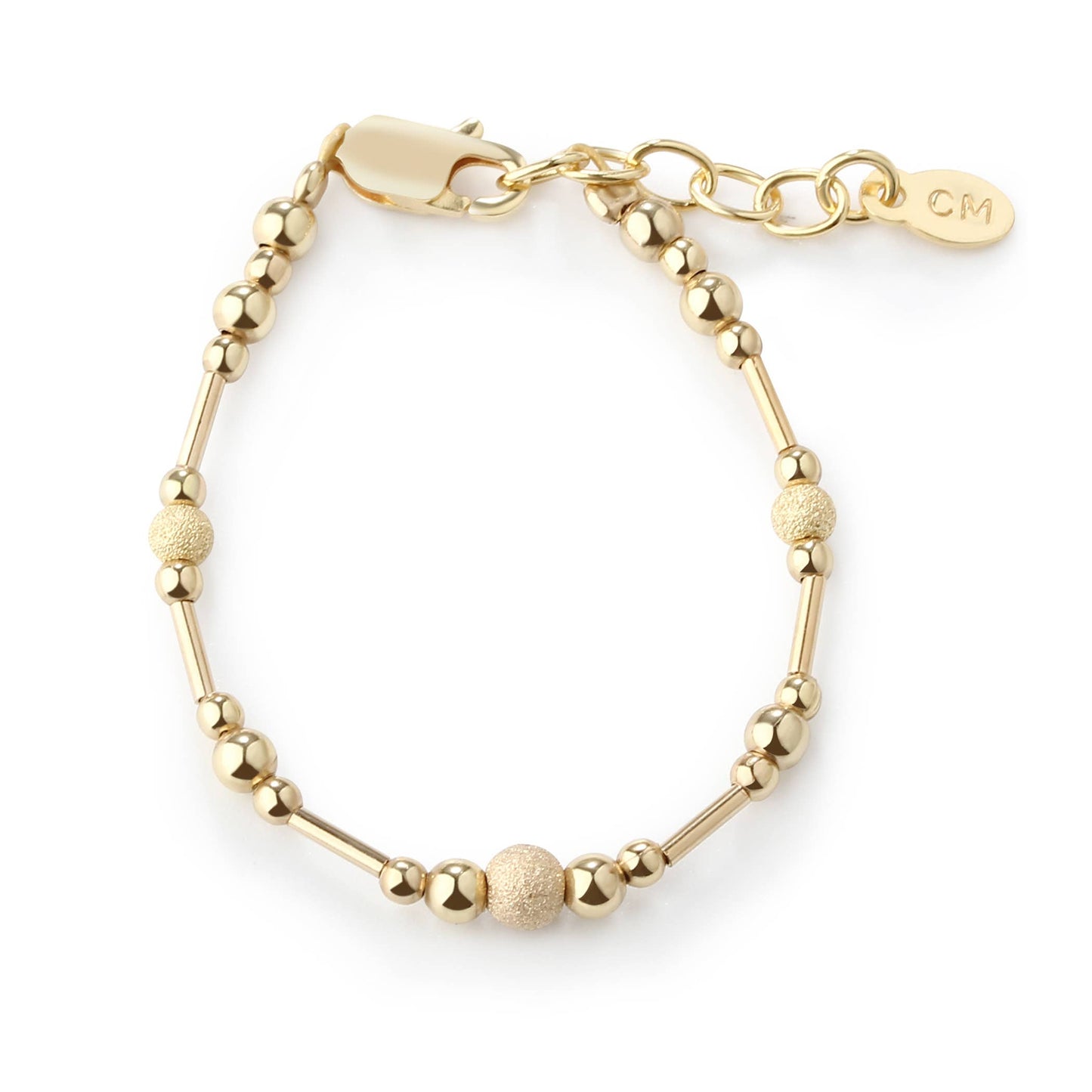 Cherished Moments - Little Girls 14K Gold-Plated Bracelet with Stardust Beads