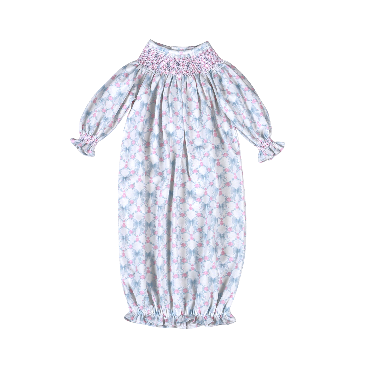 Baby Loren Blue Coquettes Hand Smock Bishop Gown