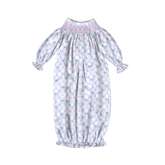 Baby Loren Blue Coquettes Hand Smock Bishop Gown