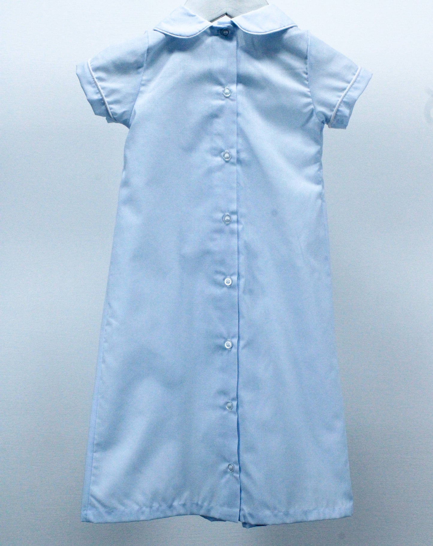 Baby Blessings Clothing - Light Blue Geometric Luca Gown