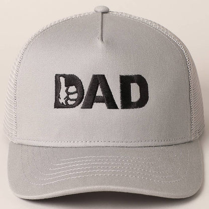 Fashion City - Thumbs Up Dad Father's Day Gift Mesh Back Embroidered Cap