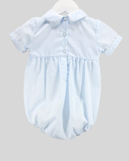 Baby Blessings Clothing - White Over Light Blue Matthew Bubble