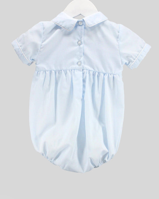 Baby Blessings Clothing - White Over Light Blue Matthew Bubble
