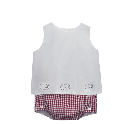Southern Saturday Crimson/Grey Diaper Set
