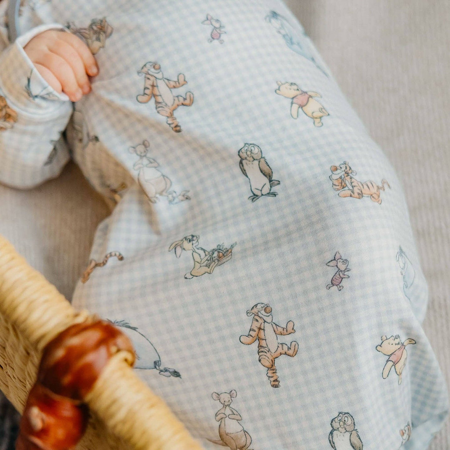 Copper Pearl - Newborn Knotted Gown - Winnie the Pooh and Friends