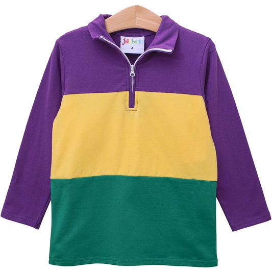 Smock Candy Mardi Gras Colorblock Pullover