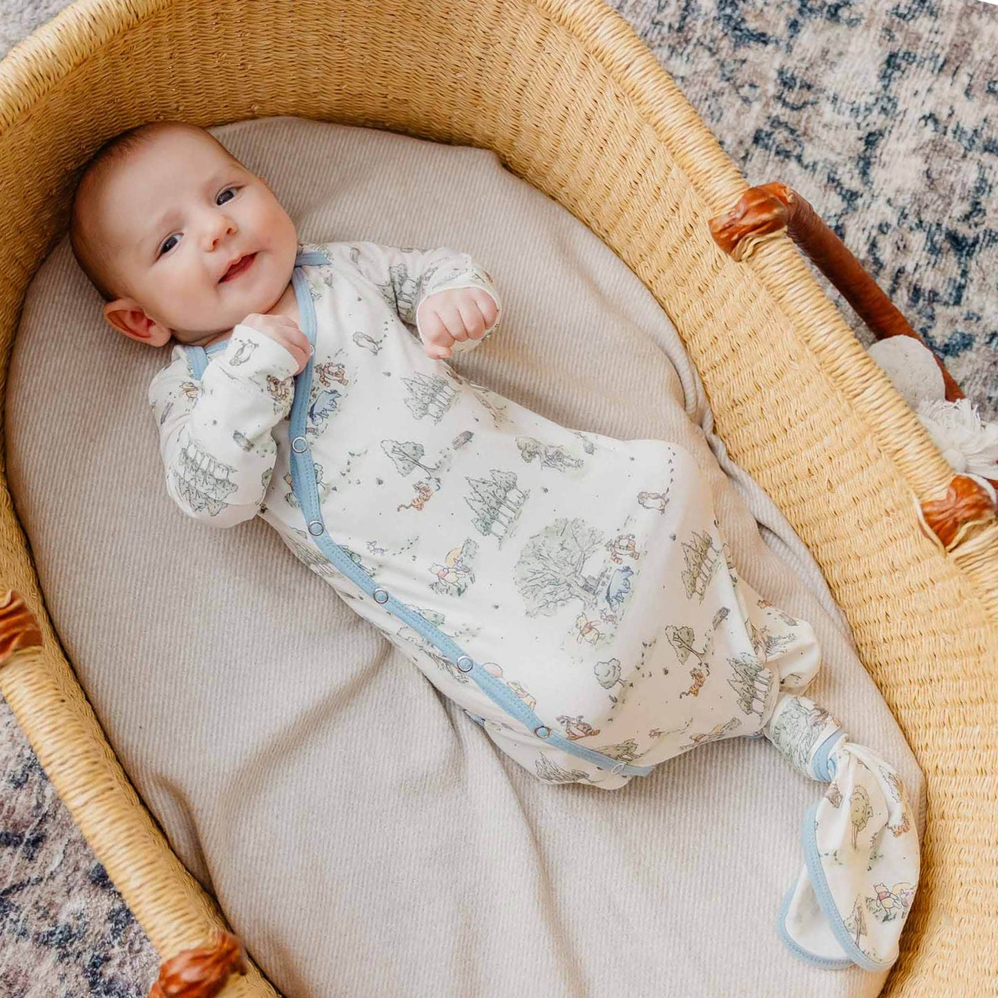 Copper Pearl - Newborn Knotted Gown - Hundred Acre Wood