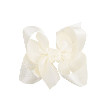 Beyond Creations, LLC - 4.5 SATIN BOW ON CLIP