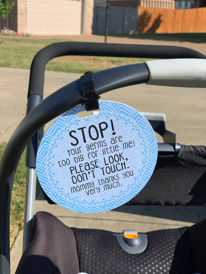 Three Little Tots - Blue Mommy No Touching and Stroller Tag