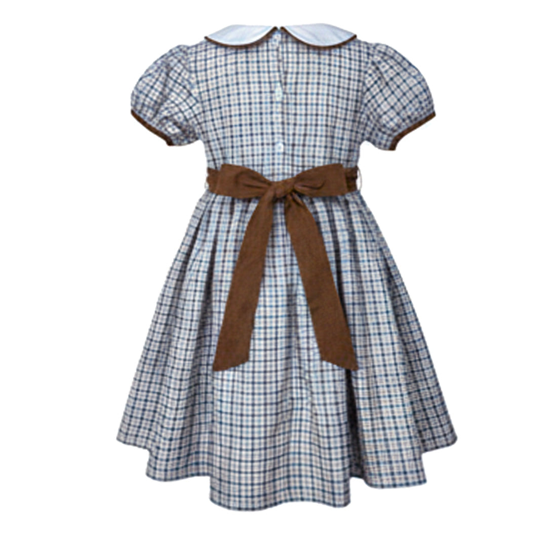 Ishtex Blue/Khaki Plaid Dress